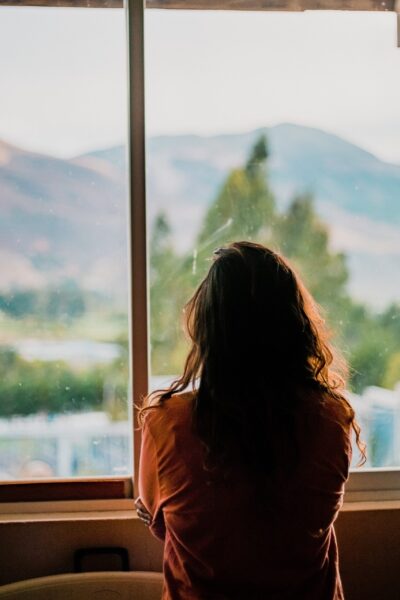 women looking out of window