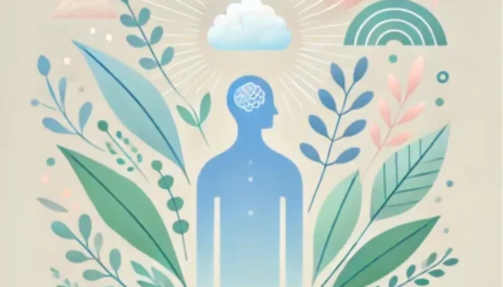 DALL·E 2024-10-25 09.47.22 - A calm, uplifting image for Mental Health Day with no text. The design features a serene, abstract human silhouette surrounded by soothing elements li DALL·E 2024-10-25 09.47.22 - A calm, uplifting image for Mental Health Day with no text. The design features a serene, abstract human silhouette surrounded by soothing elements li