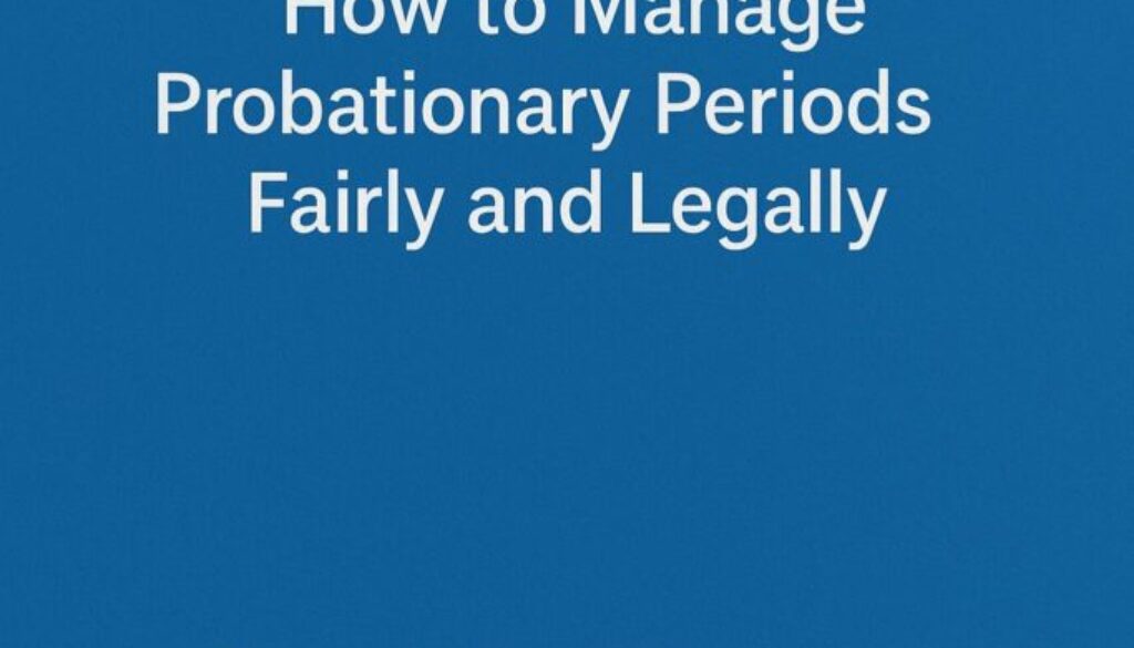 How to manage probationary periods