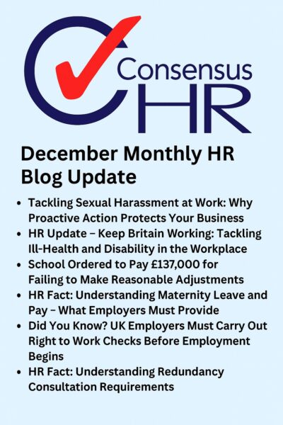 December monthly HR Blog Update