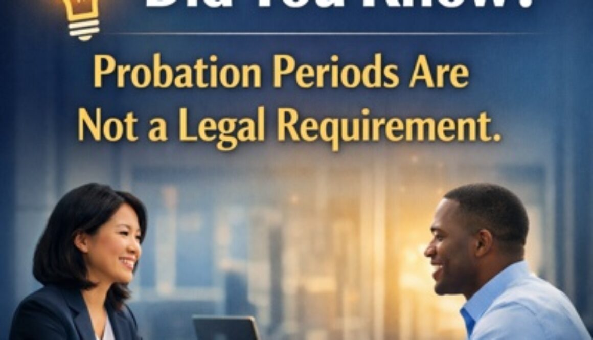 Did You Know - Probation periods not a legal requirement