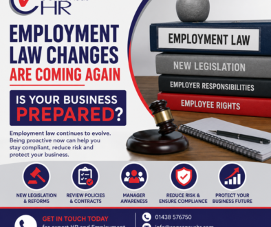 Infographic alert that employment law changes are coming and asks, 'Are you prepared?' for business readiness and compliance.